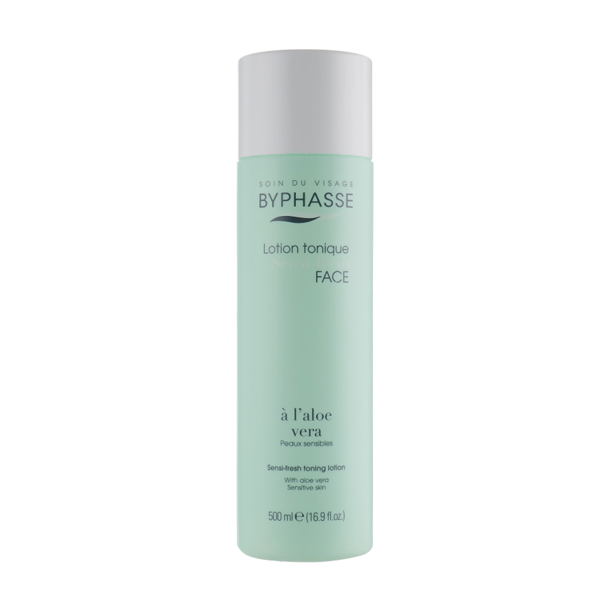 Тонізувальний лосьйон для обличчя Byphasse Sensi-fresh Toning Lotion для чутливої шкіри, з алое вера, 500 мл