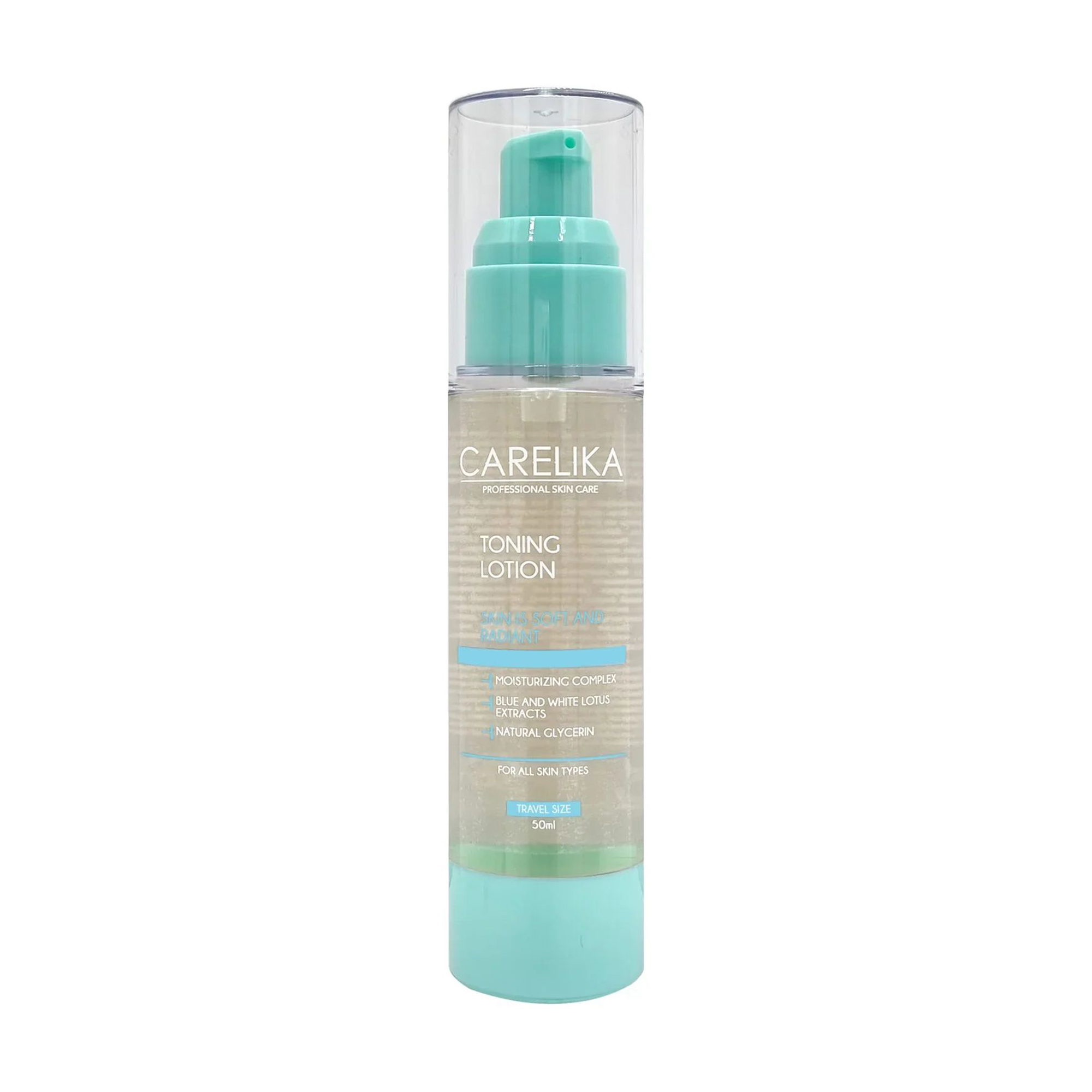 Тонізувальний лосьйон для обличчя Carelika Toning Lotion для всіх типів шкіри, 50 мл
